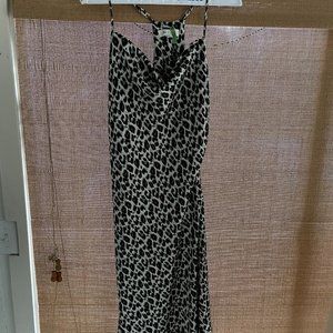 She + Sky leopard print silk dress